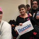 People leave the caucus night party of Democratic presidential candidate Sen. Bernie Sanders (I-VT) after the results of the caucus were delayed on February 03, 2020 in Des Moines, Iowa.